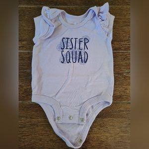 "Sister Squad" shirt for baby girl.